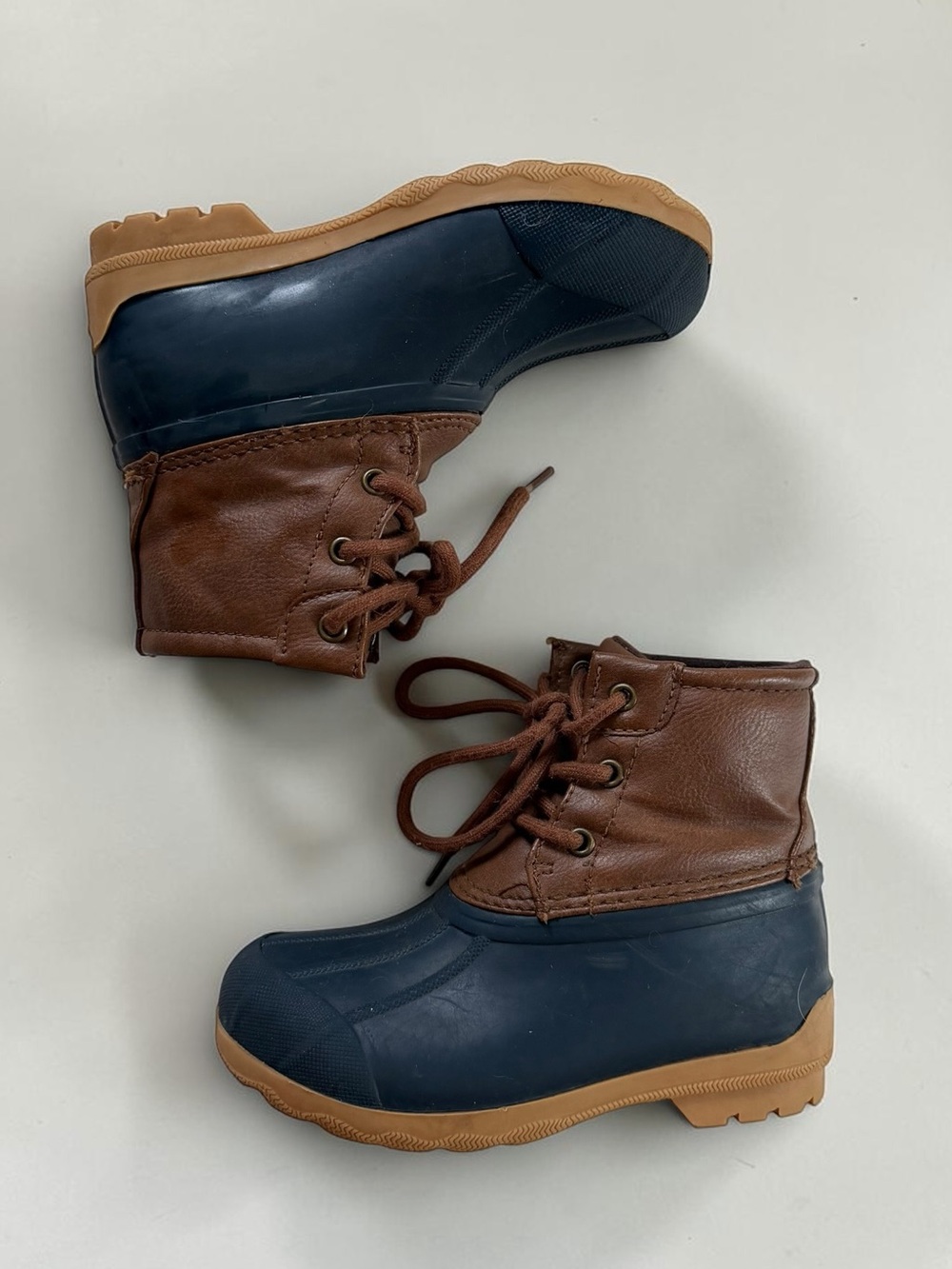 SPERRY VGUC Classic Navy Waterproof Genuine Leather Duck Boots